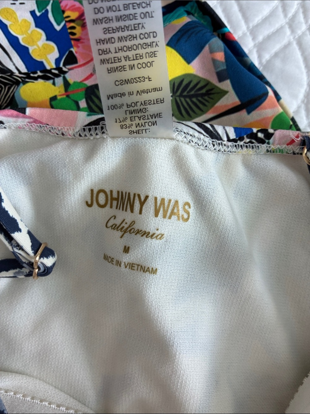 Johnny Was California Floral One-Piece Swimsuit - Picture 3 of 5
